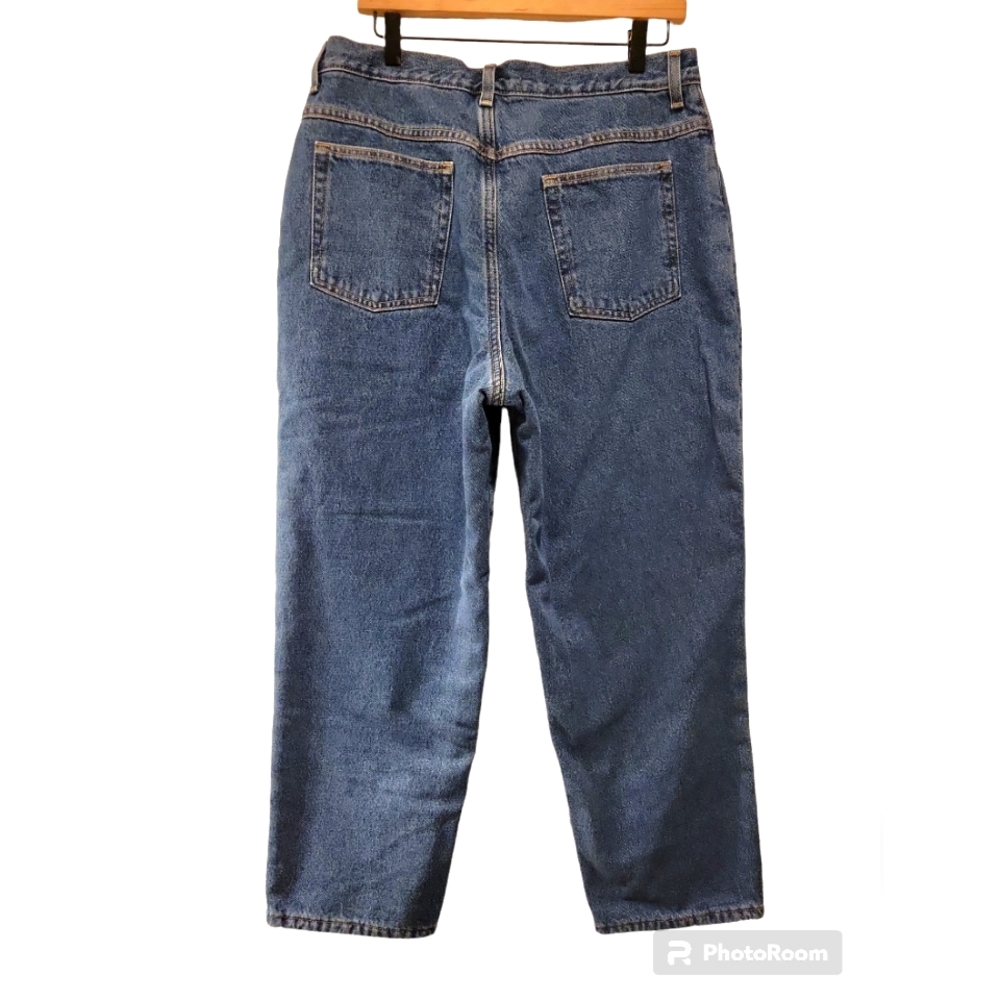 L.L.Bean, Fleece Lined Jeans, Orignal Fit/Relaxer, Women's sz 16 Pet, L-39.5 Inc - Picture 2 of 4